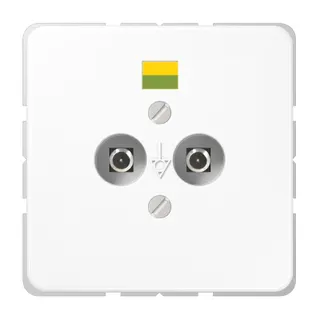 Jung Potentialausgleich-Steckdose, Duroplast, Serie CD, alpinweiß CD565-2WW