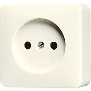 Jung Steckdose ohne Schutzkontakt, 16 A 250 V ~, 34 mm, AP 600, weiß 611A
