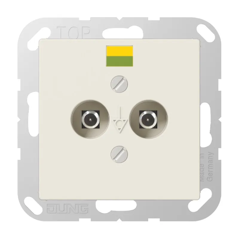 Jung Potentialausgleich-Steckdose, Duroplast, Serie AS, weiß A565-2