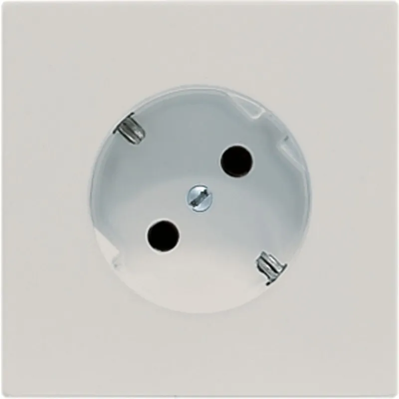 Jung SCHUKO®-Steckdose 45°, 16 A 250 V ~, Duroplast, Serie LS, lichtgrau LS520-45LG
