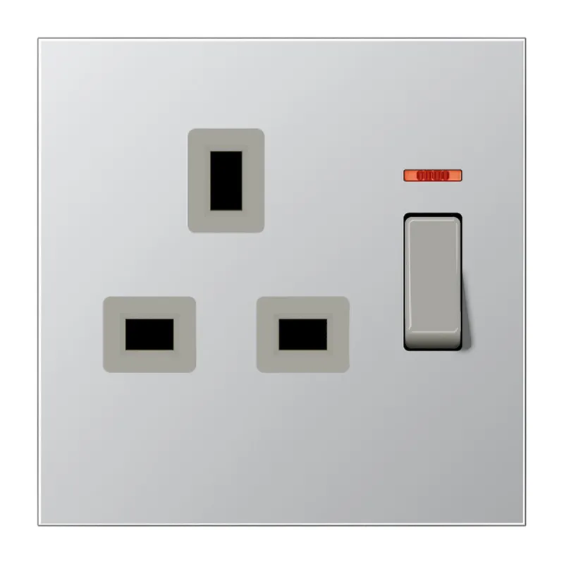 Jung Abschaltbare Steckdose mit Kontrollschalter, British Standard, 13 A 250 V ~, Schraubklemmen BS 1363-1, 4 mm2, AL3171KO