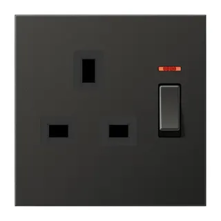 Jung Abschaltbare Steckdose mit Kontrollschalter, British Standard, 13 A 250 V ~, Schraubklemmen BS 1363-1, 4 mm2, AL3171KOAN