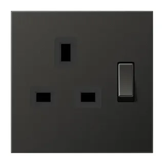 Jung Abschaltbare Steckdose, British Standard, 13 A 250 V ~, Schraubklemmen BS 1363-1, 4 mm2, ohne Krallen, SAFETY+ AL3171AN