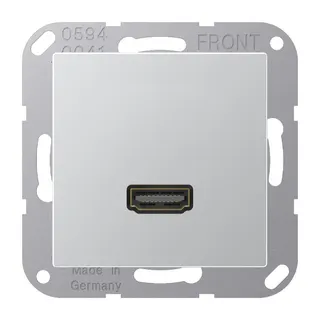 Jung Multimedia-Anschlusssystem HDMI, Serie A, aluminium MAA1112AL