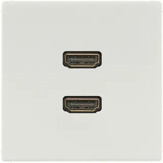 Jung Multimedia-Anschlusssystem 2 x HDMI, Serie LS, lichtgrau MALS1133LG