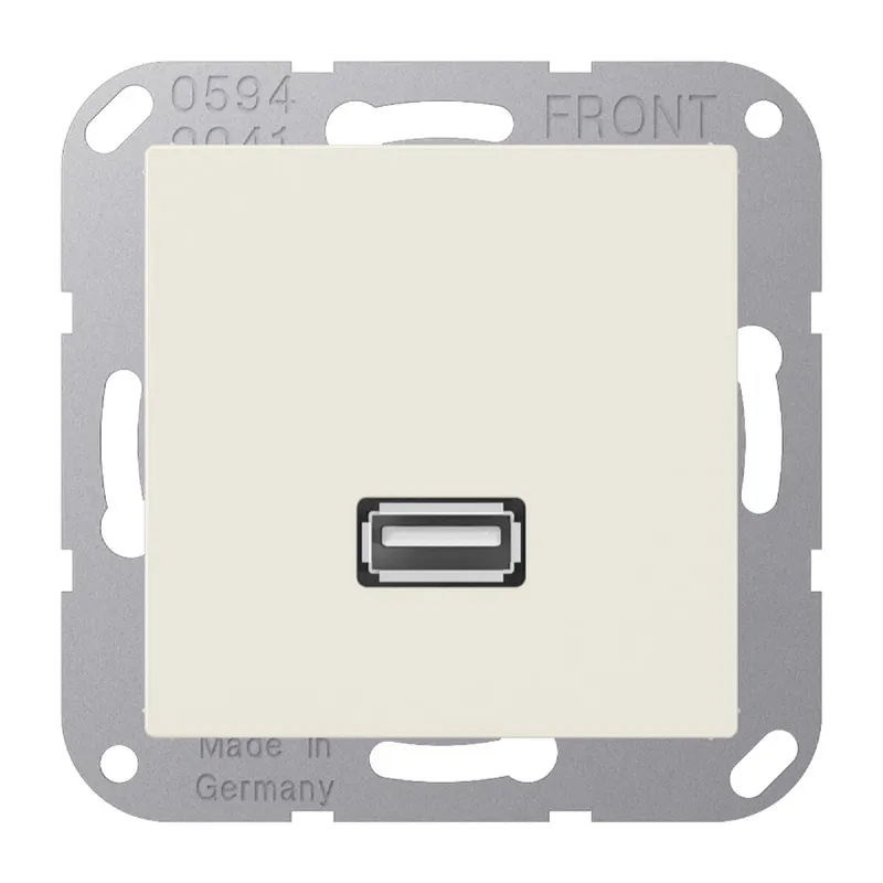 Jung Multimedia-Anschlusssystem USB 2.0, Serie AS, weiß MAA1122