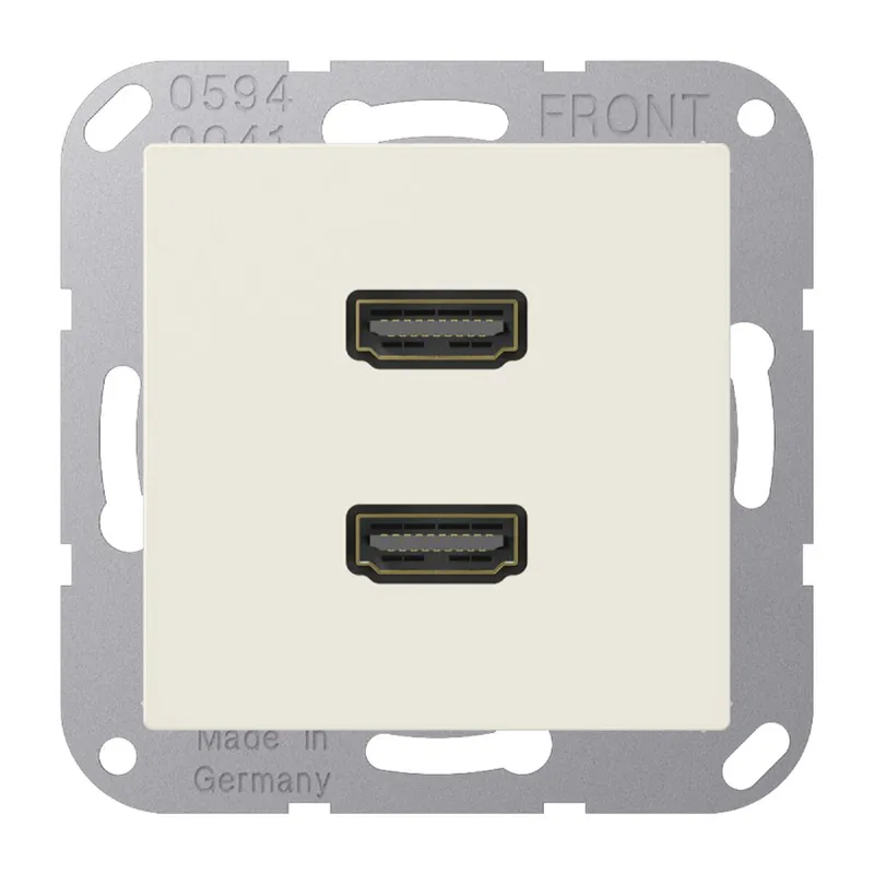 Jung Multimedia-Anschlusssystem 2 x HDMI, Serie AS, weiß MAA1133