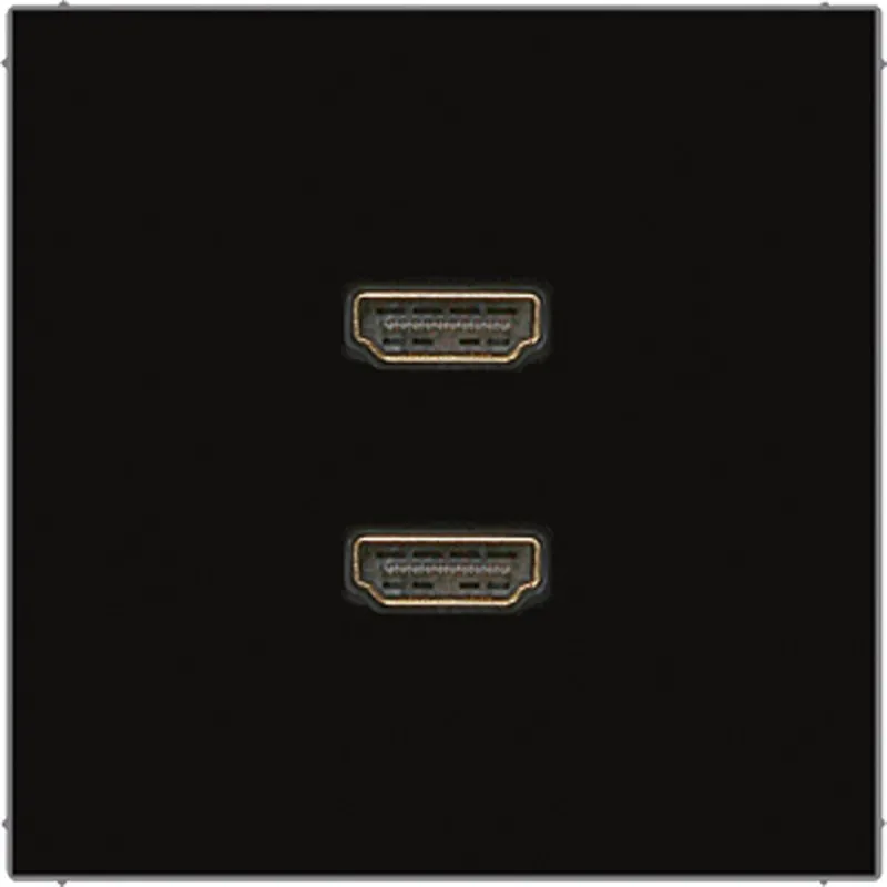 Jung Multimedia-Anschlusssystem 2 x HDMI, Serie LS, schwarz MALS1133SW