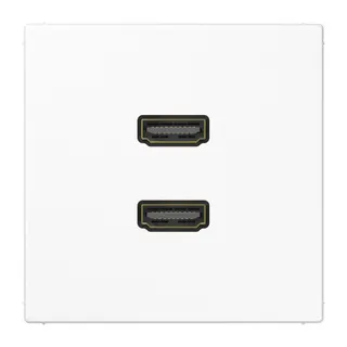 Jung Multimedia-Anschlusssystem 2 x HDMI, Serie LS, alpinweiß MALS1133WW