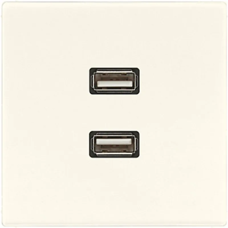 Jung Multimedia-Anschlusssystem 2 x USB 2.0, Serie LS, weiß MALS1153
