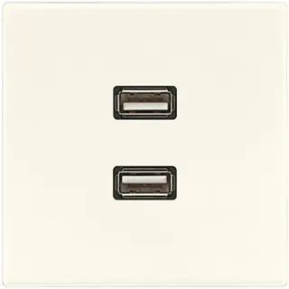 Jung Multimedia-Anschlusssystem 2 x USB 2.0, Serie LS, weiß MALS1153