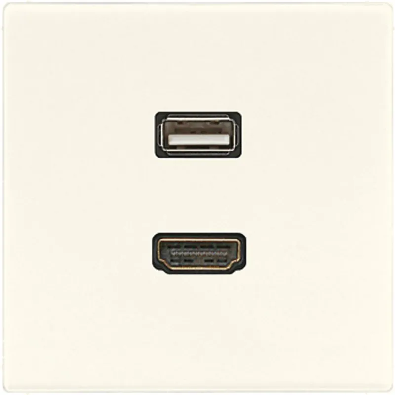 Jung Multimedia-Anschlusssystem HDMI / USB 2.0, Serie LS, weiß MALS1163