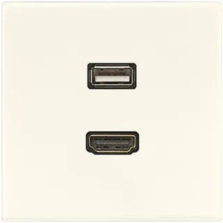 Jung Multimedia-Anschlusssystem HDMI / USB 2.0, Serie LS, weiß MALS1163