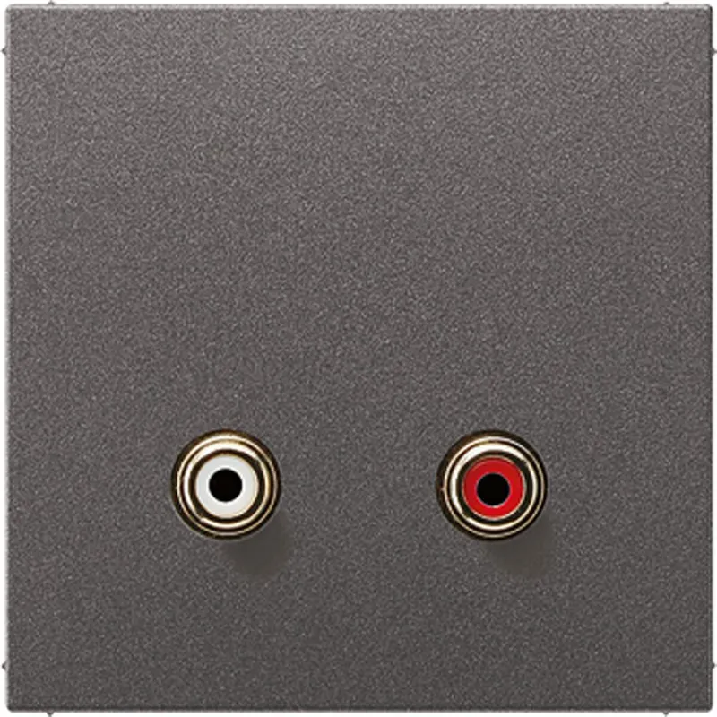 Jung Multimedia-Anschlusssystem Cinch Audio, Serie LS, anthrazit (lackiertes Aluminium) MAAL1021AN
