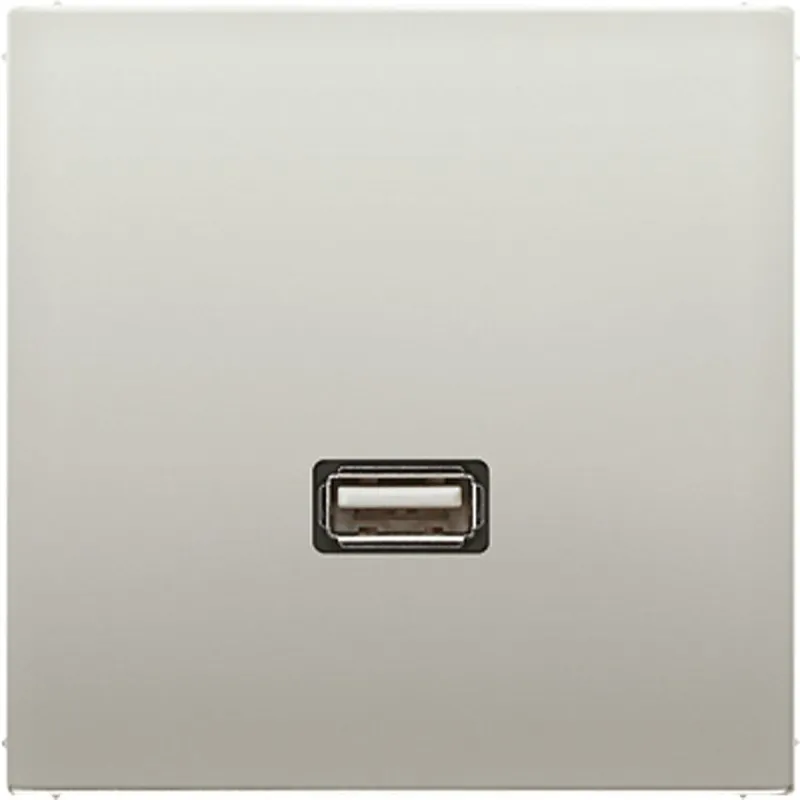 Jung Multimedia-Anschlusssystem USB 2.0, Serie LS, Edelstahl MAES1122