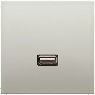 Jung Multimedia-Anschlusssystem USB 2.0, Serie LS, Edelstahl MAES1122