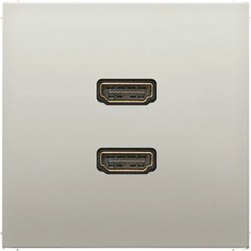 Jung Multimedia-Anschlusssystem 2 x HDMI, Serie LS, Edelstahl MAES1133