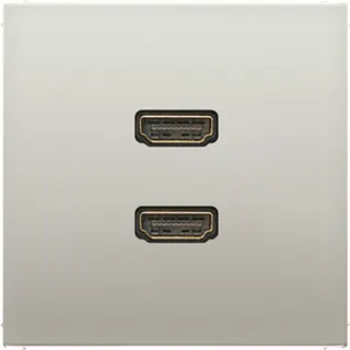 Jung Multimedia-Anschlusssystem 2 x HDMI, Serie LS, Edelstahl MAES1133
