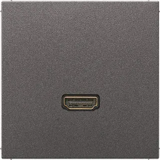 Jung Multimedia-Anschlusssystem HDMI, Serie LS, anthrazit (lackiertes Aluminium) MAAL1112AN