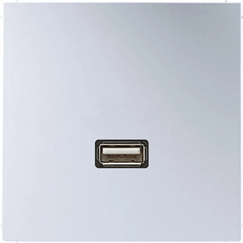 Jung Multimedia-Anschlusssystem USB 2.0, Serie LS, Aluminium MAAL1122