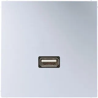 Jung Multimedia-Anschlusssystem USB 2.0, Serie LS, Aluminium MAAL1122