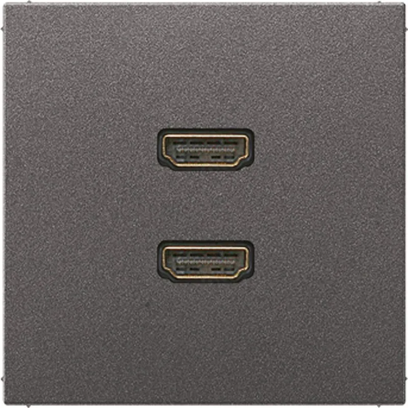 Jung Multimedia-Anschlusssystem 2 x HDMI, Serie LS, anthrazit (lackiertes Aluminium) MAAL1133AN