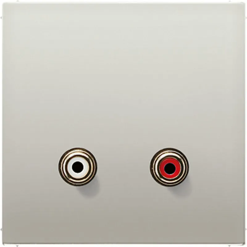Jung Multimedia-Anschlusssystem Cinch Audio, Serie LS, Edelstahl MAES1021