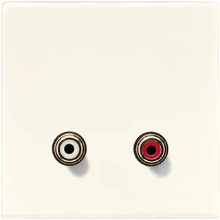 Jung Multimedia-Anschlusssystem Cinch Audio, Serie LS, weiß MALS1021