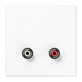 Jung Multimedia-Anschlusssystem Cinch Audio, Serie LS, alpinweiß MALS1021WW