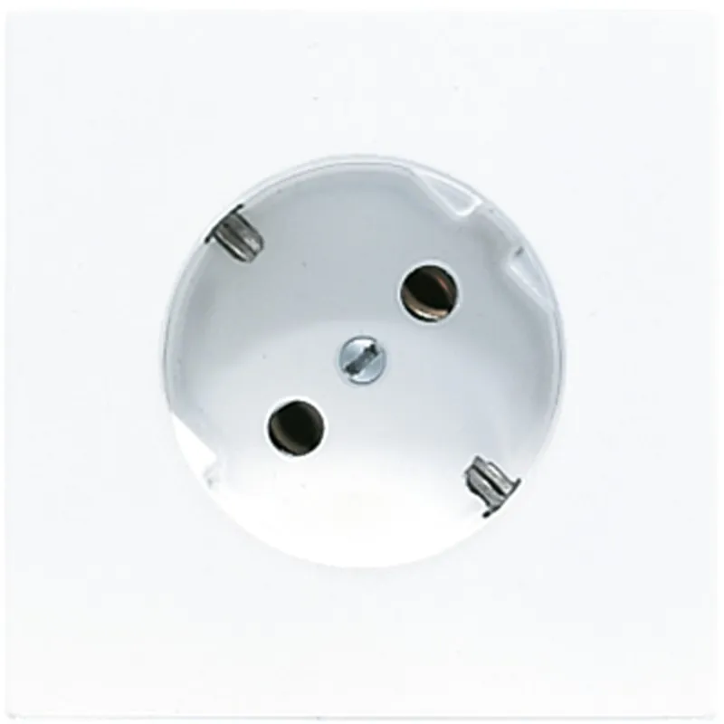 Jung SCHUKO®-Steckdose 45°, 16 A 250 V ~, ohne Krallen, Duroplast, Serie LS, alpinweiß LS520-45NWW