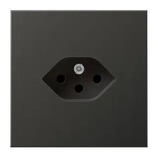Jung Einfach-Steckdose, Schweizer Norm, Typ 13, Serie LS, anthrazit (lackiertes Aluminium) AL1520-13SEVAN