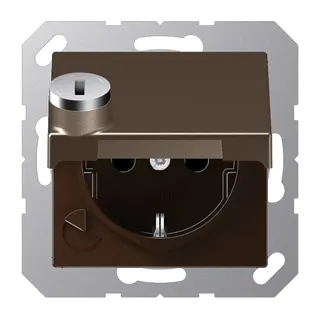 Jung SCHUKO Steckdose, 16 A 250 V ~, mit Sicherheitsschloss, Thermoplast lackiert, Serie A, m A1520BFKLSLMO