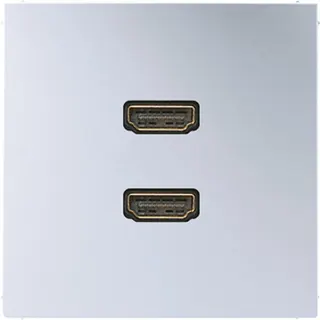 Jung Multimedia-Anschlusssystem 2 x HDMI, Serie LS, Aluminium MAAL1133