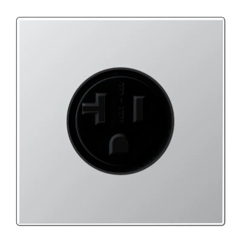 Jung Steckdose, US-Norm NEMA, 20 A 125 V ~, Schraubklemmen, ohne Krallen, Serie LS, Aluminium AL2521-20