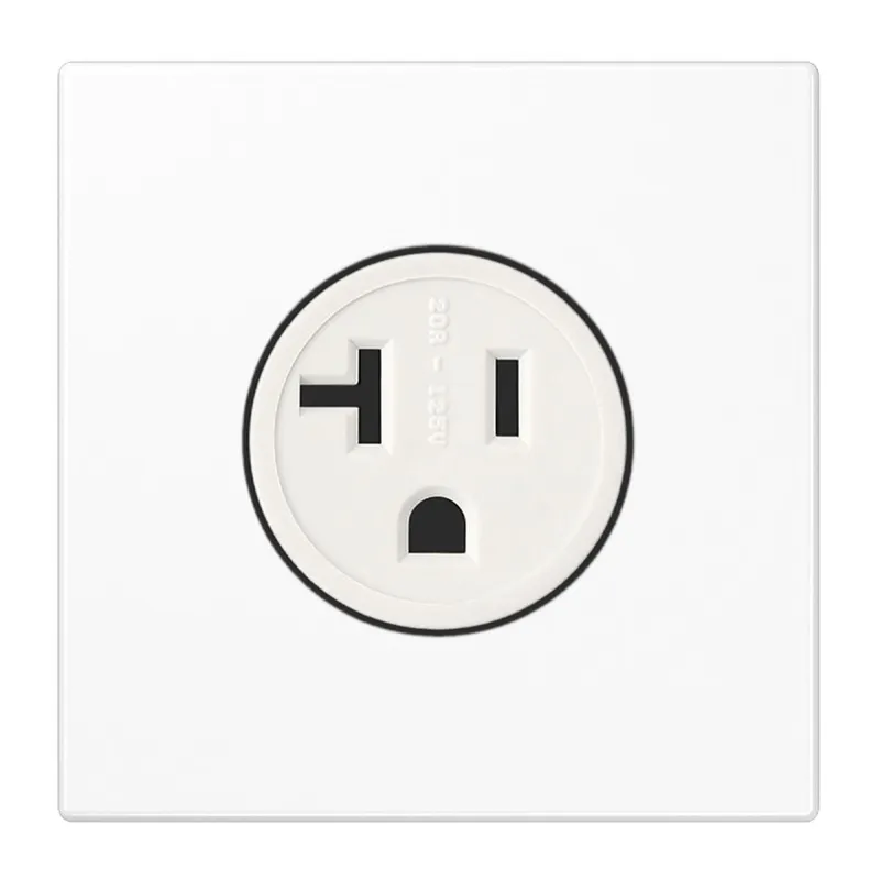 Jung Steckdose, US-Norm NEMA, 20 A 125 V ~, Schraubklemmen, ohne Krallen, Thermoplast, Serie LS, alpinweiß LS521-20WW