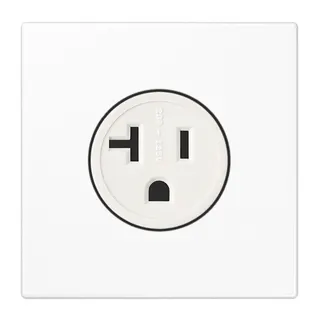 Jung Steckdose, US-Norm NEMA, 20 A 125 V ~, Schraubklemmen, ohne Krallen, Thermoplast, Serie LS, alpinweiß LS521-20WW