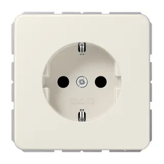 Jung SCHUKO Steckdose, 16 A 250 V ~, ohne Krallen, Duroplast, Serie CD, weiß CD1520N