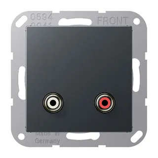 Jung Multimedia-Anschlusssystem Cinch Audio, Serie A, anthrazit matt MAA1021ANM