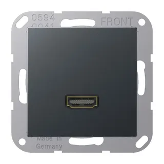 Jung Multimedia-Anschlusssystem HDMI, Serie A, anthrazit matt MAA1112ANM