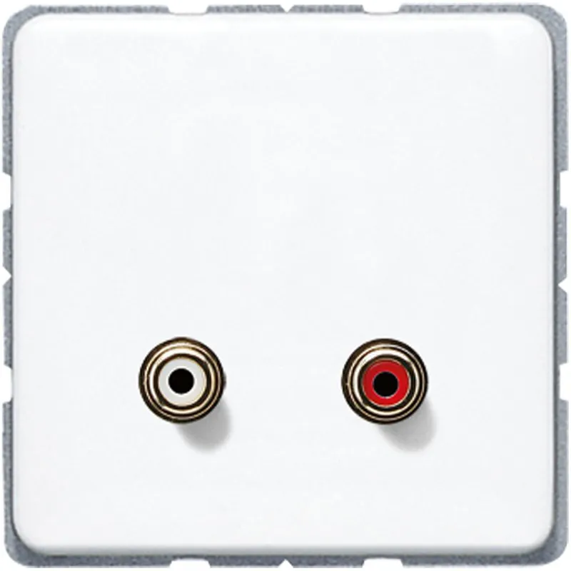 Jung Multimedia-Anschlusssystem Cinch Audio, Serie CD, alpinweiß MACD1021WW