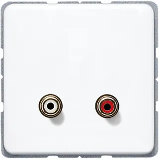 Jung Multimedia-Anschlusssystem Cinch Audio, Serie CD, alpinweiß MACD1021WW