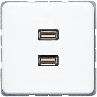 Jung Multimedia-Anschlusssystem 2 x USB 2.0, Serie CD, alpinweiß MACD1153WW