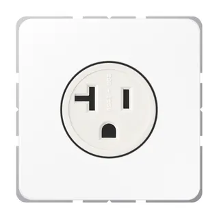 Jung Steckdose, US-Norm NEMA, 20 A 125 V ~, Schraubklemmen, ohne Krallen, Thermoplast, Serie CD, alpinweiß CD521-20WW