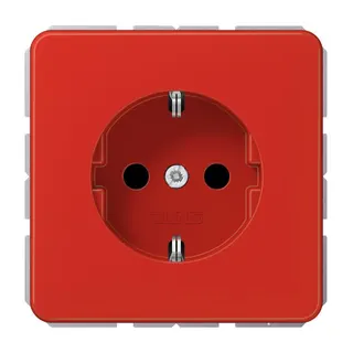 Jung SCHUKO Steckdose, 16 A 250 V ~, Thermoplast, Serie CD, rot CD1520BFRT