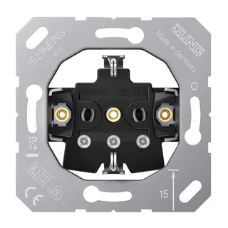 Jung SCHUKO®-Steckdoseneinsatz, 16 A 250 V ~, Schraubklemmen, ohne Krallen 1521NEINS