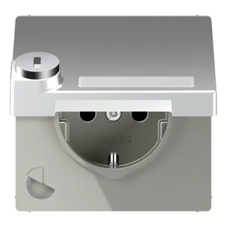 Jung SCHUKO Steckdose, 16 A 250 V ~, mit Schriftfeld, mit Sicherheitsschloss, Thermoplast lac AL1520NAKLSL