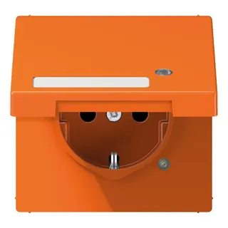 Jung SCHUKO Steckdose, 16 A 250 V ~, mit Funktionsanzeige, mit Schriftfeld, Thermoplast, Seri LS1520NAKLKOO