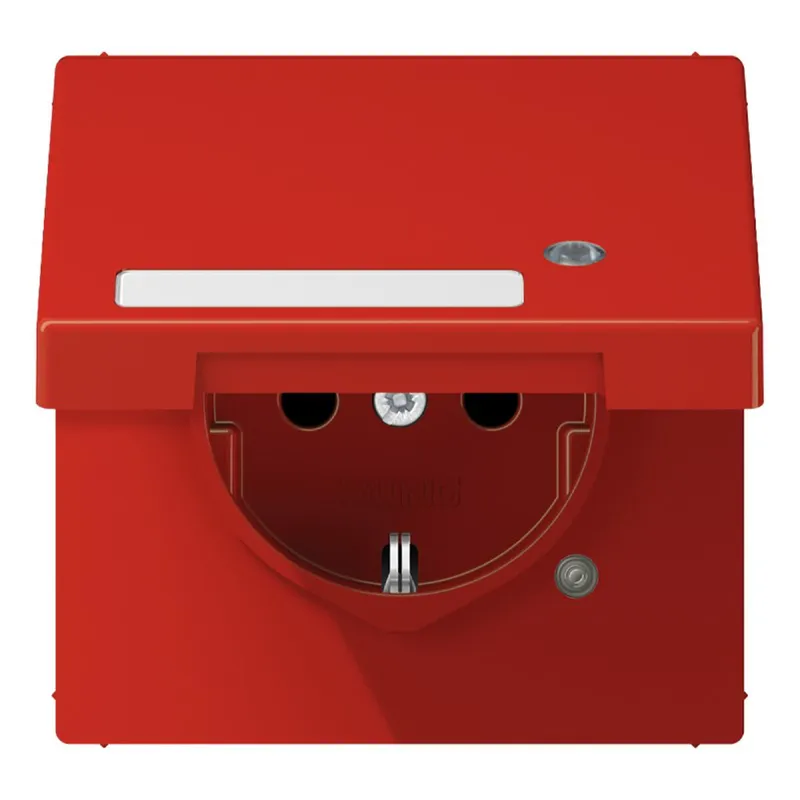 Jung SCHUKO Steckdose, 16 A 250 V ~, mit Funktionsanzeige, mit Schriftfeld, Thermoplast, Seri LS1520NAKLKORT