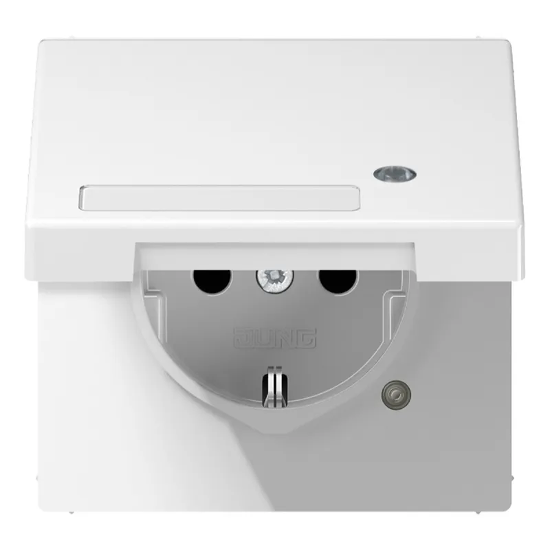 Jung SCHUKO Steckdose, 16 A 250 V ~, mit Funktionsanzeige, mit Schriftfeld, Thermoplast, Seri LS1520NAKLKOWW