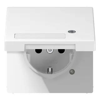 Jung SCHUKO Steckdose, 16 A 250 V ~, mit Funktionsanzeige, mit Schriftfeld, Thermoplast, Seri LS1520NAKLKOWW
